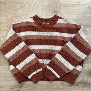 Hollister Striped Fall Inspired Women's Sweater